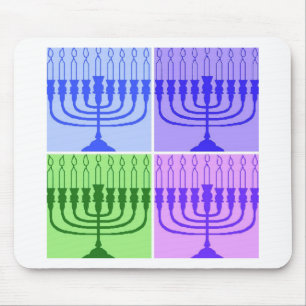 Tapis De Souris Heureux Hanoukka Menorah