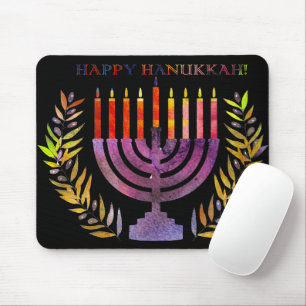 Tapis De Souris Heureux Hanoukka Mousepad
