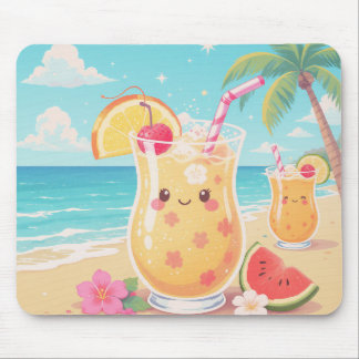 TAPIS DE SOURIS HEUREUX KAWAII HAWAI 