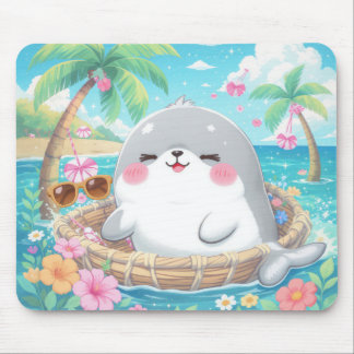 TAPIS DE SOURIS HEUREUX KAWAII HAWAI 