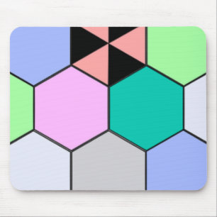 TAPIS DE SOURIS HEXAGON COLORÉ