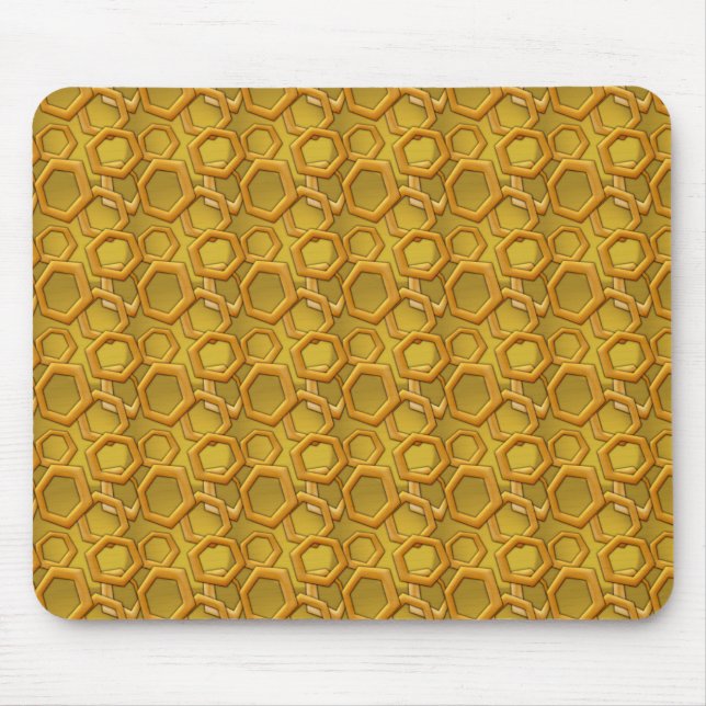 Tapis De Souris Hexagones d'or (Devant)