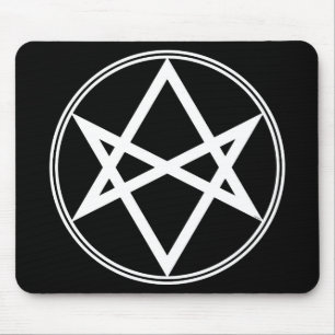Tapis De Souris Hexagramme unicoural blanc tombé