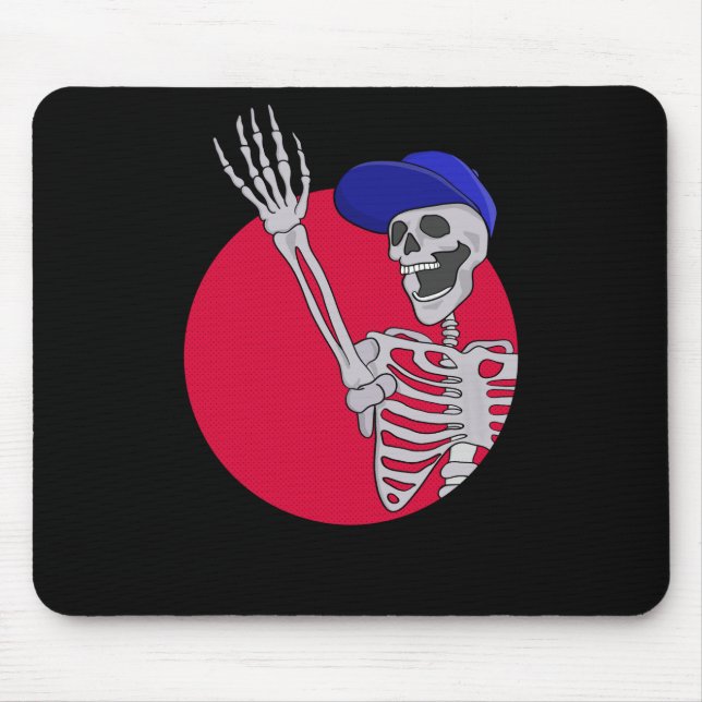 Tapis De Souris Hey Amis Cool et drôle Squelette (Devant)