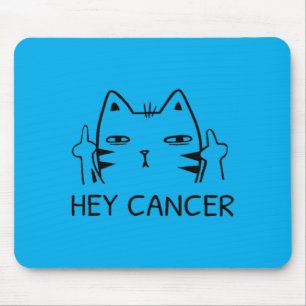 Tapis De Souris Hey Cancer F Chat Drôle Doigt Du Milieu