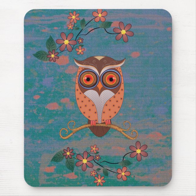 Tapis De Souris Hibou d'été, Mousepad (Devant)