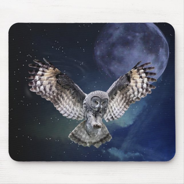 Tapis De Souris Hibou en vol (Devant)