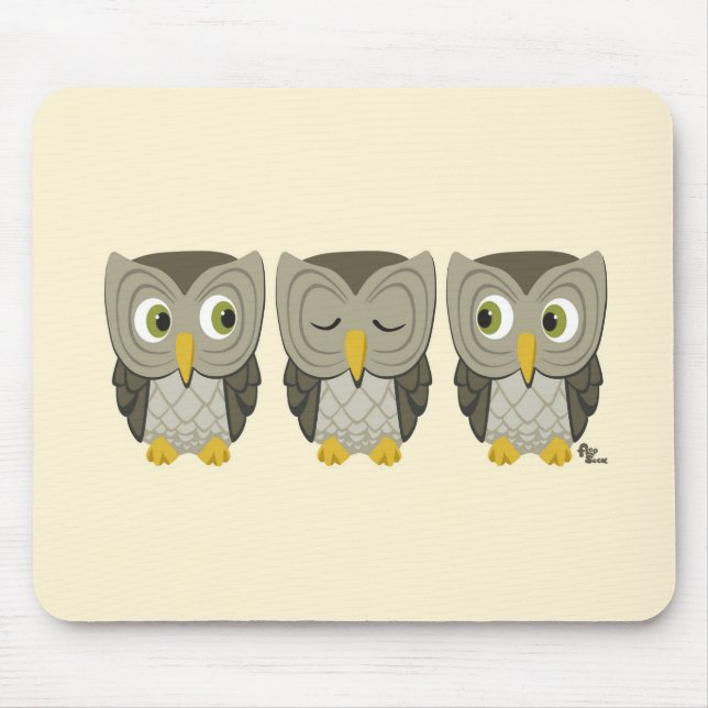 Tapis De Souris Hibou Mousepad (Devant)