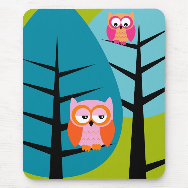 Tapis De Souris hiboux 4 Mousepad (Devant)