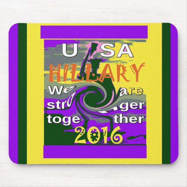 Tapis De Souris Hillary Pour le président américain Nous sommes pl (Devant)