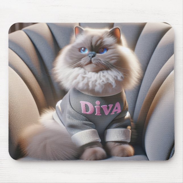 Tapis De Souris Himalaya Diva Chat (Devant)
