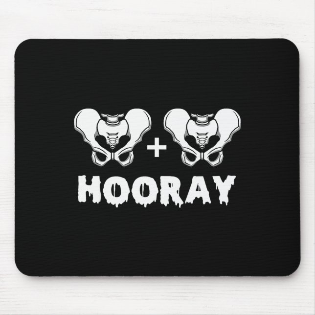 Tapis De Souris Hip Hip Hooray Funny Anatomy Pun Skeleton Bone  (Devant)