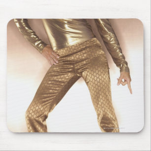 Tapis De Souris Hip woman in gold disco danser