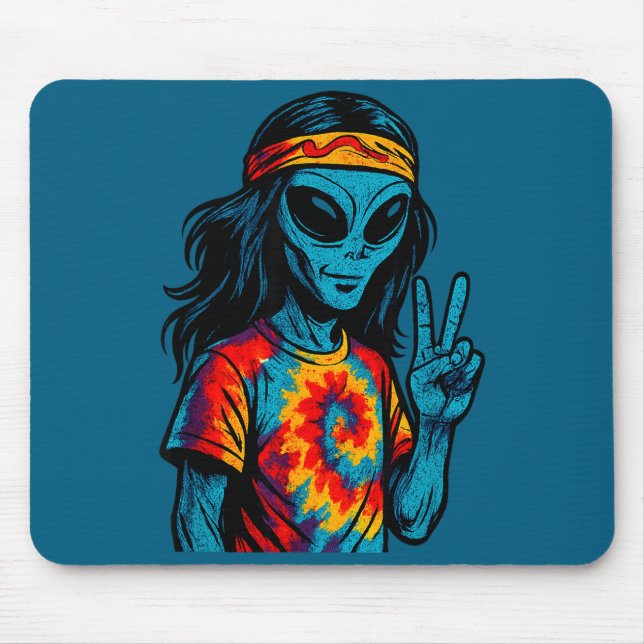 Tapis De Souris Hipe Alien Tie-dye Design  (Devant)