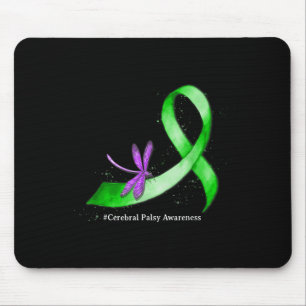 Tapis De Souris Hippie Dragonfly Green Ribbon Cerebral Palsy