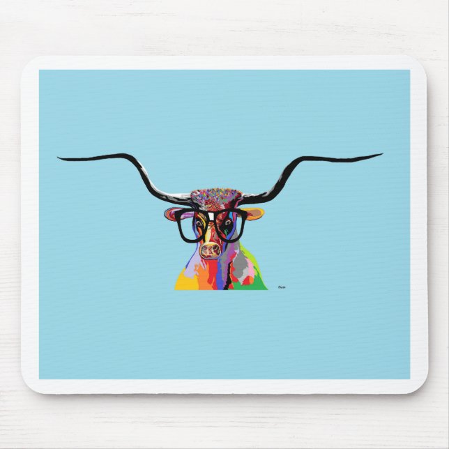 Tapis De Souris Hippie Longhorn (Devant)