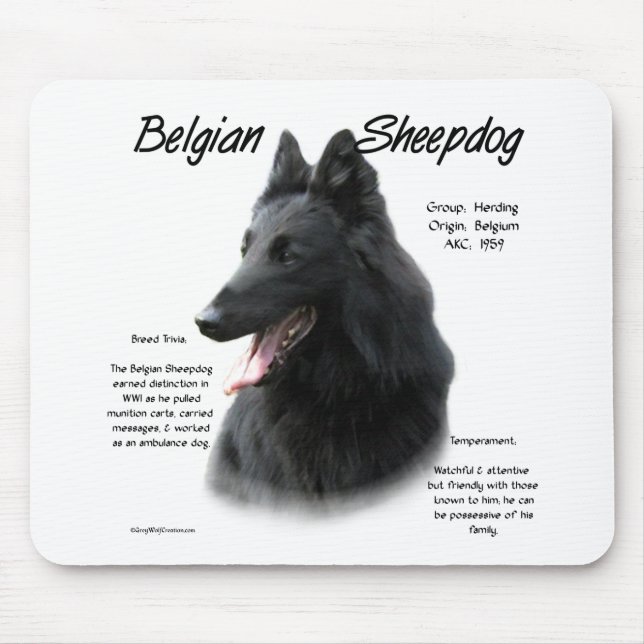 Tapis De Souris Histoire Belge Du Chien À Cheval; Tout Sur Le Chie (Devant)