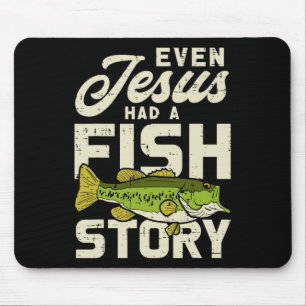 Tapis De Souris Histoire de poisson Jésus Pêcheur Dieu Christ Pêch