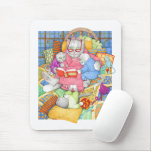 Tapis De Souris HISTOIRE DU LIT Mousepad - Blanc