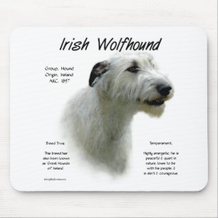 Tapis De Souris Histoire du Wolfhound en Irlande blanche