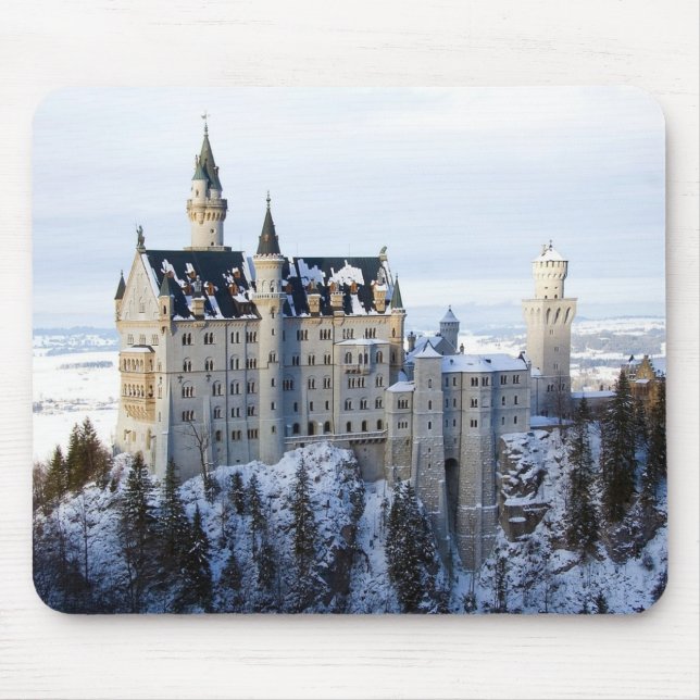 Tapis De Souris Hiver au Château de Neuschwanstein, Allemagne Bavi (Devant)