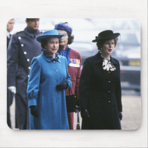 Tapis De Souris HM Queen Elizabeth II-Margaret Thatcher
