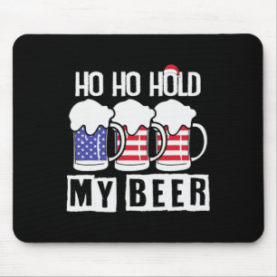 Tapis De Souris Ho Ho Tenez Ma Bière Usa - Noël En Juillet