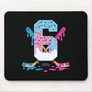 Tapis De Souris Hockey 6 ans crème glacée goutte 6e anniversaire e