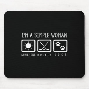 Tapis De Souris Hockey - Je suis une femme simple