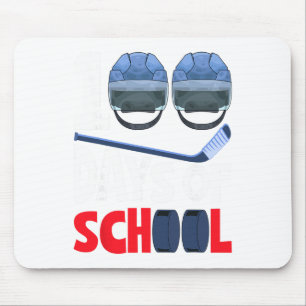 Tapis De Souris Hockey sur glace 100 jours d'école 100e jour d'éco