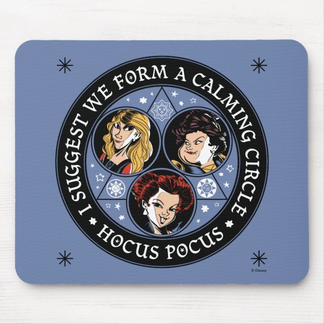 Tapis De Souris Hocus Pocus Calme Cercle Spellbound Fun (Devant)