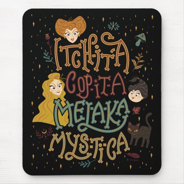 Tapis De Souris Hocus Pocus Mystique Spell Incantation (Devant)