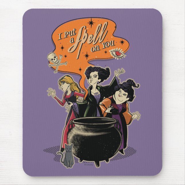 Tapis De Souris Hocus Pocus Retro Spellcasting Cauldron (Devant)