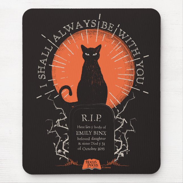 Tapis De Souris Hocus Pocus Thackery Binx Toujours Avec Vous (Devant)