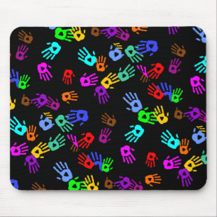 Tapis De Souris holiES - motif couleur mains 1 + votre backgr.