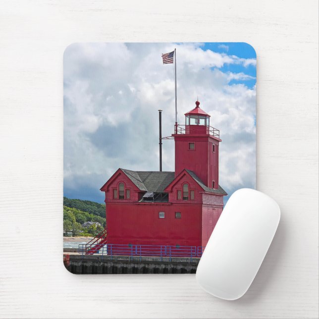 Tapis De Souris Holland Michigan Big Red Lighthouse (Avec souris)