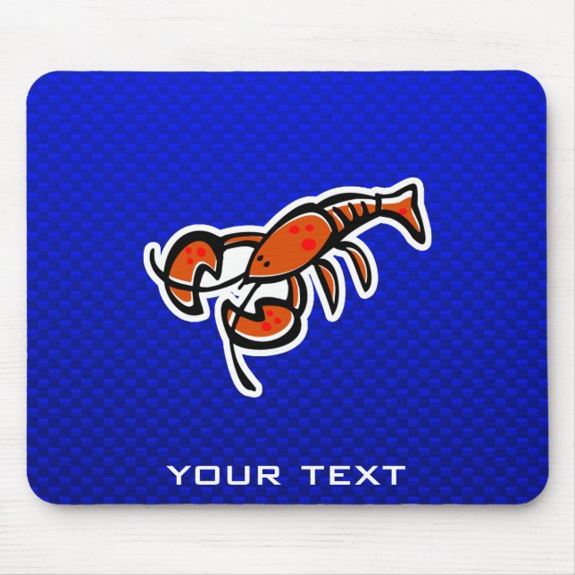 Tapis De Souris Homard ; Bleu (Devant)