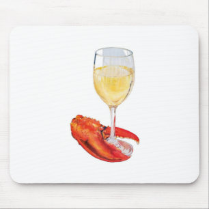 Tapis De Souris Homard et vin