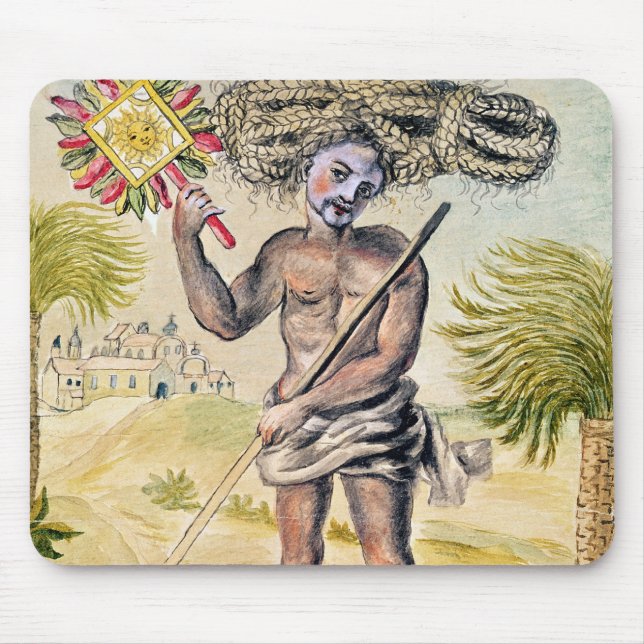 Tapis De Souris Homme contrit en Inde (Devant)