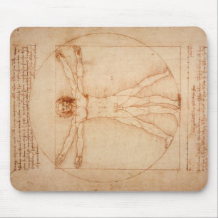 Tapis De Souris Homme de Mousepad Vitruvian par Leonardo da Vinci