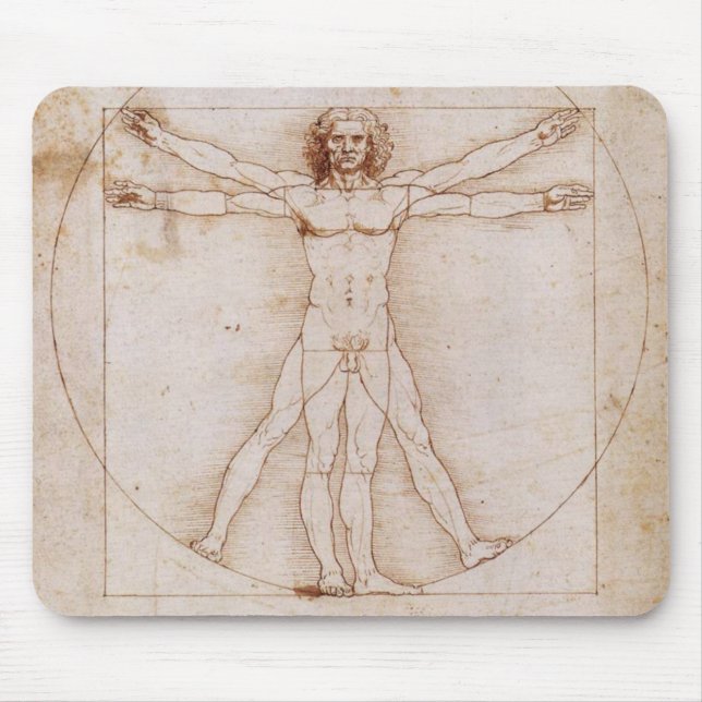 Tapis De Souris Homme de Vitruvian (Devant)