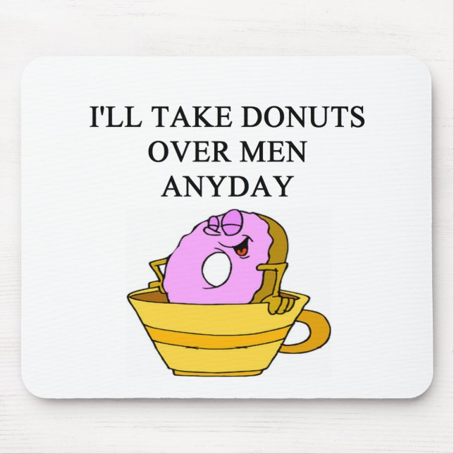 Tapis De Souris homme détestant la plaisanterie de femme (Devant)