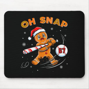 Tapis De Souris Homme en pain d'épices drôle Oh Snap 67 Baseball M