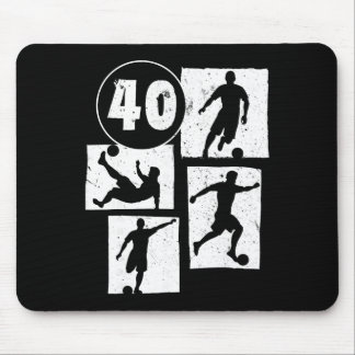 Tapis De Souris Homme Femme Joueur de Football Football 40 ans 