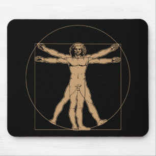 Tapis De Souris Homme Mousepad de da Vinci Vitruvian