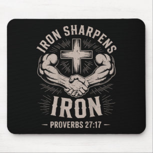 Tapis De Souris Homme's Christian Workout Iron Sharpens Iron Prove
