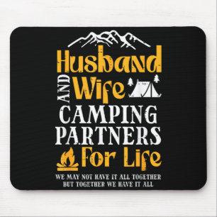 Tapis De Souris Hommes Femmes Mari Épouse Camping Partenaires Coup