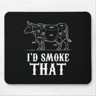 Tapis De Souris Hommes Je fumerais Que Vache Bbq Grillmasters Père