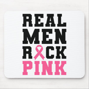 Tapis De Souris Hommes Rock Rose Sensibilisation au cancer du sein
