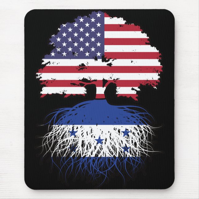Tapis De Souris Honduras Amérique États-Unis drapeau des racines d (Devant)